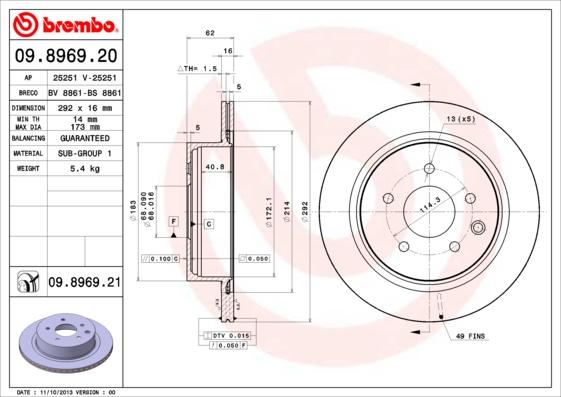 Breco BS 8861 - Гальмівний диск autozip.com.ua