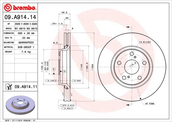 Breco BS 8815 - Гальмівний диск autozip.com.ua