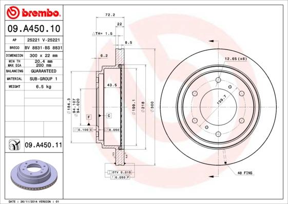 Breco BV 8831 - Гальмівний диск autozip.com.ua