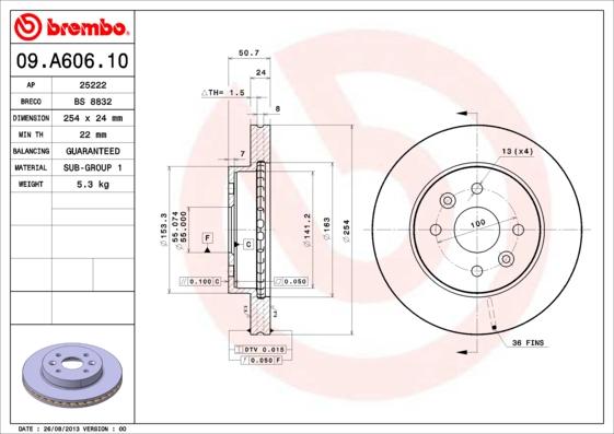 Breco BS 8832 - Гальмівний диск autozip.com.ua