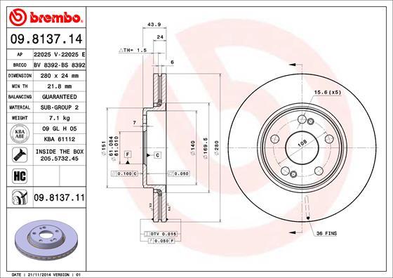 Breco BS 8392 - Гальмівний диск autozip.com.ua