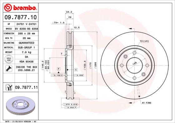 Breco BS 8358 - Гальмівний диск autozip.com.ua