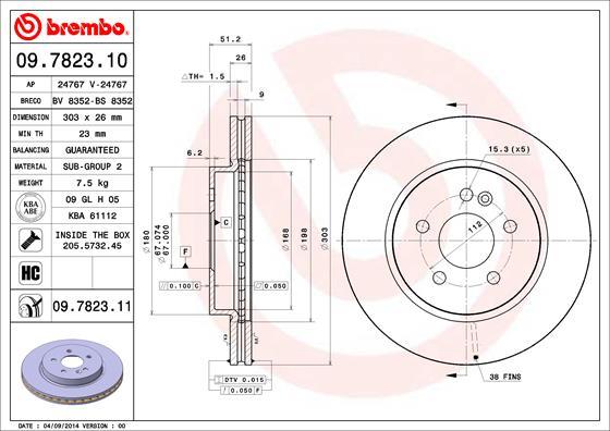 Breco BV 8352 - Гальмівний диск autozip.com.ua