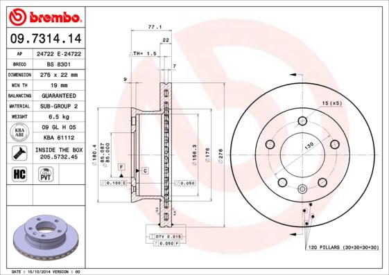 Breco BS 8301 - Гальмівний диск autozip.com.ua