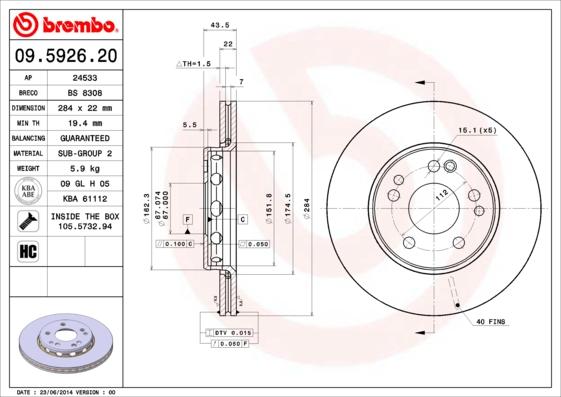 Breco BS 8308 - Гальмівний диск autozip.com.ua