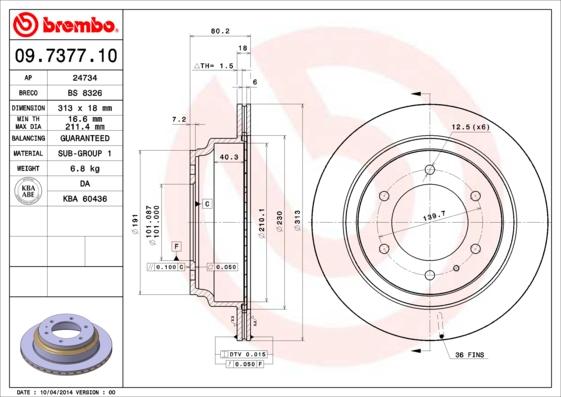 Breco BS 8326 - Гальмівний диск autozip.com.ua