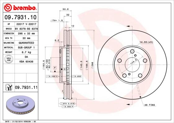 Breco BS 8378 - Гальмівний диск autozip.com.ua