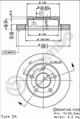 Breco BS 8246 - Гальмівний диск autozip.com.ua