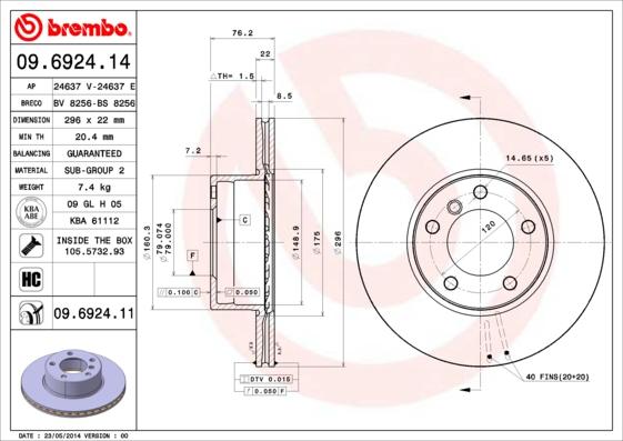 Breco BS 8256 - Гальмівний диск autozip.com.ua