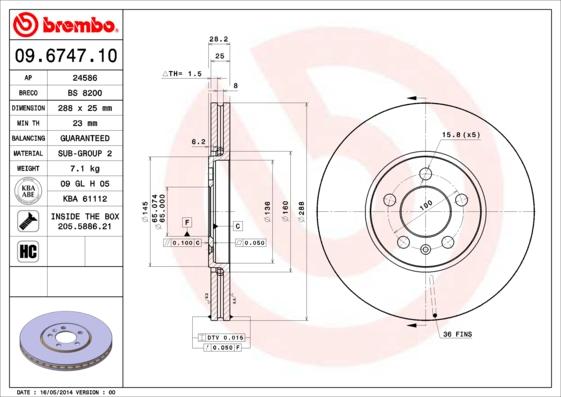 Breco BS 8200 - Гальмівний диск autozip.com.ua