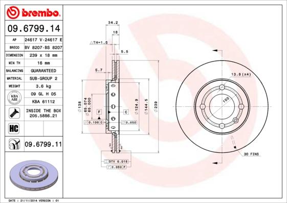 Breco BS 8207 - Гальмівний диск autozip.com.ua