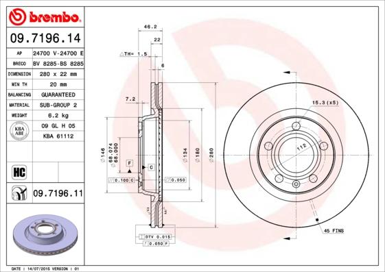 Breco BS 8285 - Гальмівний диск autozip.com.ua