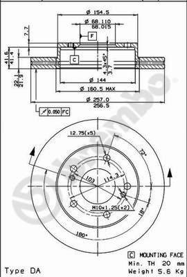 AP 24703 - Гальмівний диск autozip.com.ua