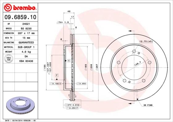 Breco BS 8230 - Гальмівний диск autozip.com.ua