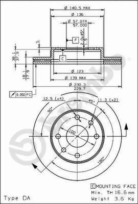 Breco BS 8232 - Гальмівний диск autozip.com.ua