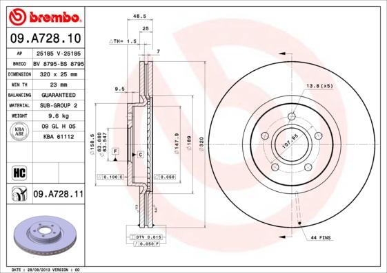 Breco BS 8795 - Гальмівний диск autozip.com.ua