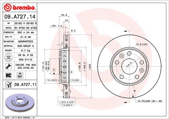 Breco BS 8792 - Гальмівний диск autozip.com.ua