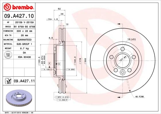 Breco BS 8769 - Гальмівний диск autozip.com.ua