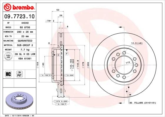 Breco BS 8706 - Гальмівний диск autozip.com.ua