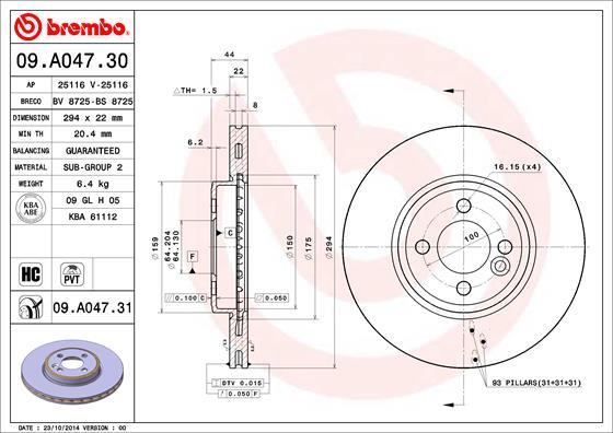 Breco BV 8725 - Гальмівний диск autozip.com.ua