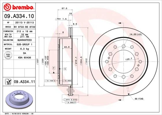 Breco BV 8722 - Гальмівний диск autozip.com.ua