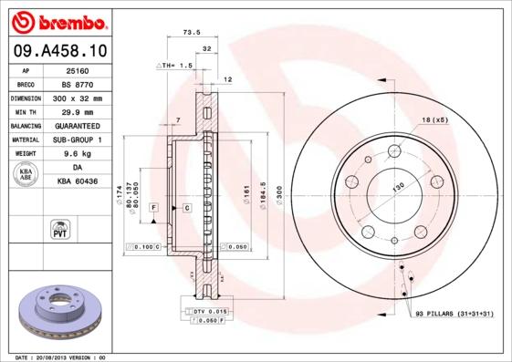 Breco BS 8770 - Гальмівний диск autozip.com.ua