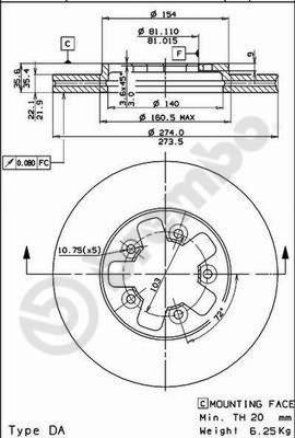 Breco BS 7990 - Гальмівний диск autozip.com.ua