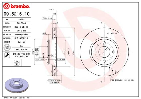 Breco BS 7946 - Гальмівний диск autozip.com.ua