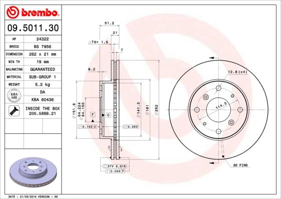 Breco BS 7956 - Гальмівний диск autozip.com.ua