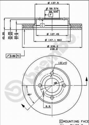 Breco BS 7900 - Гальмівний диск autozip.com.ua