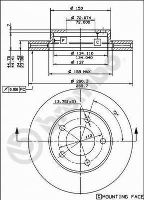 Breco BS 7908 - Гальмівний диск autozip.com.ua