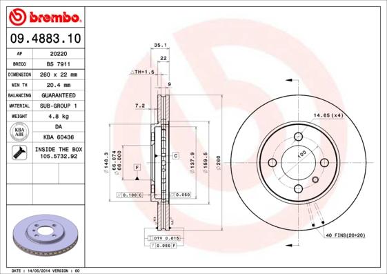 Breco BS 7911 - Гальмівний диск autozip.com.ua