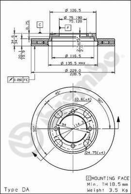 Breco BS 7983 - Гальмівний диск autozip.com.ua