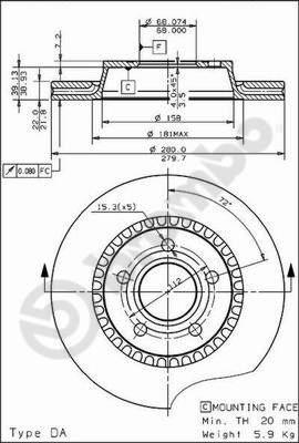 Breco BS 7920 - Гальмівний диск autozip.com.ua