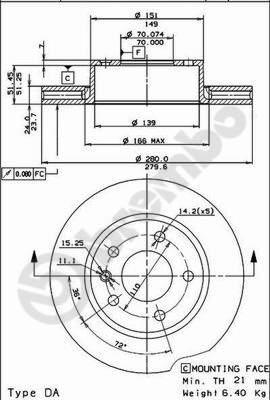 Breco BS 7978 - Гальмівний диск autozip.com.ua