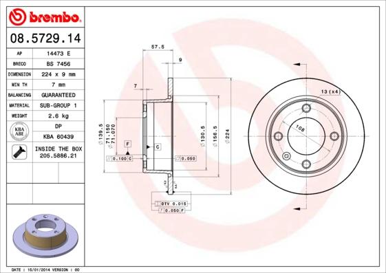 Breco BS 7456 - Гальмівний диск autozip.com.ua