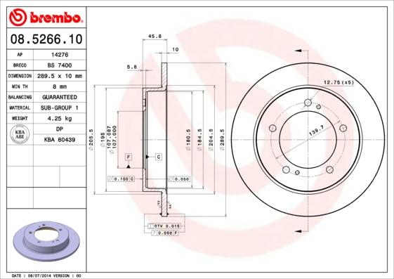 Breco BS 7400 - Гальмівний диск autozip.com.ua