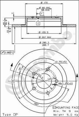 Breco BS 7403 - Гальмівний диск autozip.com.ua