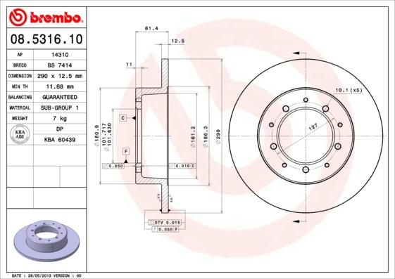Breco BS 7414 - Гальмівний диск autozip.com.ua
