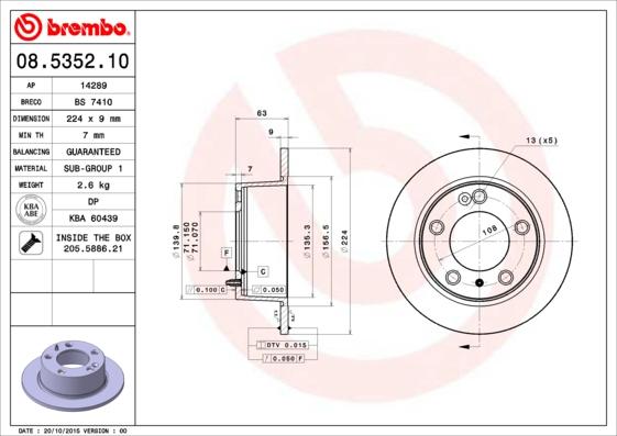 Breco BS 7410 - Гальмівний диск autozip.com.ua