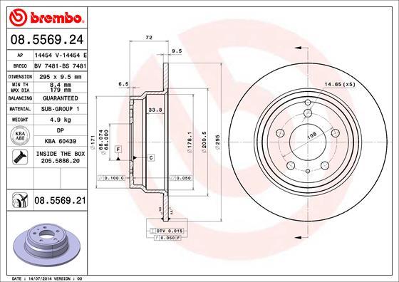 Breco BS 7481 - Гальмівний диск autozip.com.ua