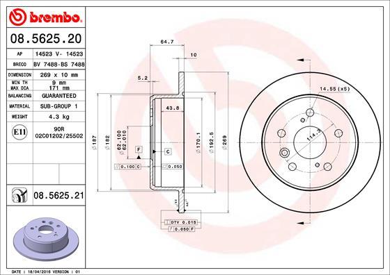 Breco BS 7488 - Гальмівний диск autozip.com.ua