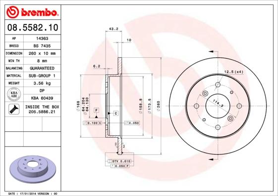 Breco BS 7435 - Гальмівний диск autozip.com.ua
