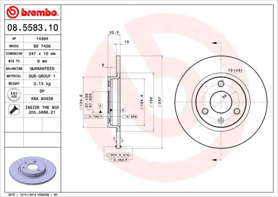 Breco BS 7436 - Гальмівний диск autozip.com.ua