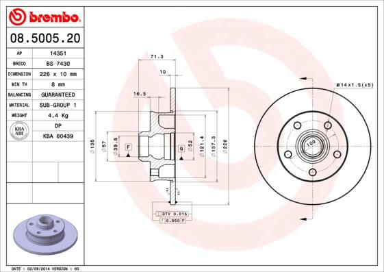 Breco BS 7430 - Гальмівний диск autozip.com.ua
