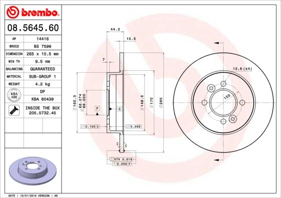 Breco BS 7599 - Гальмівний диск autozip.com.ua