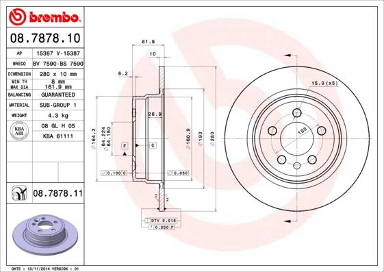 Breco BS 7590 - Гальмівний диск autozip.com.ua