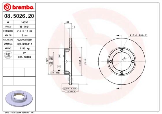 Breco BS 7591 - Гальмівний диск autozip.com.ua