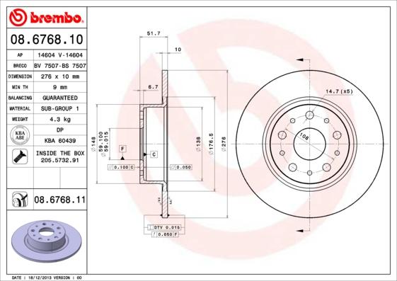 Breco BS 7507 - Гальмівний диск autozip.com.ua