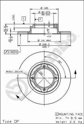 Breco BS 7516 - Гальмівний диск autozip.com.ua